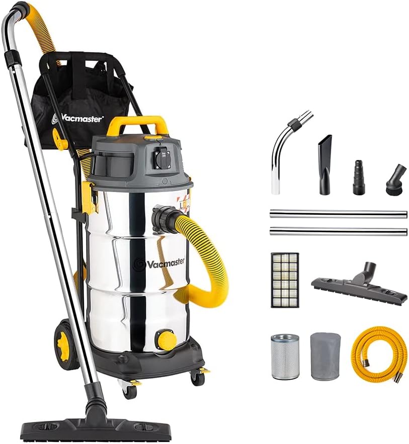 Vacmaster VK1638SWC 1600W 38L Aspiratori Solidi e Liquidi industriale Aspirapolvere con HEPA 13 Filtrazione