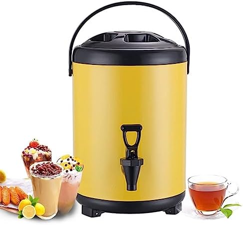Distributore di acqua calda e fredda in acciaio inox, con rubinetto, per ufficio e catering, grande capacità