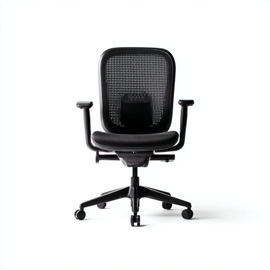 Sedia ergonomica con schienale in rete e base girevole nera 60 x 60 x 120cm
