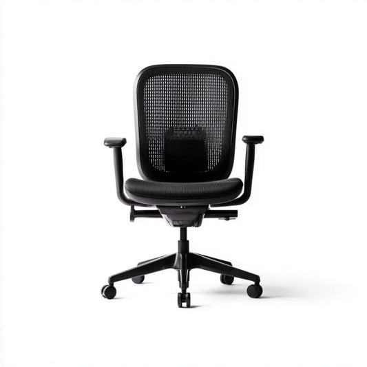 Sedia ergonomica con schienale in rete e base girevole nera 60 x 60 x 120cm