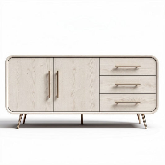 mobile bianco con finiture in metallo dimensioni 60 x 40 x 30cm