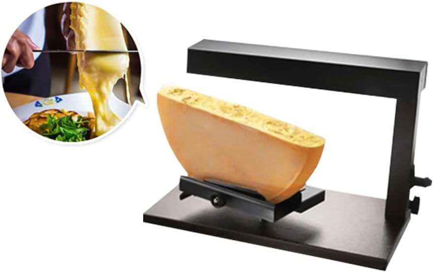 Raclette Formaggio Melter Elettrico Commerciale Macchina per Formaggio 750W Nacho Formaggio Dispenser Mezza Ruota di Formaggio Maker Angolo Regolabile Riscaldamento Rapido