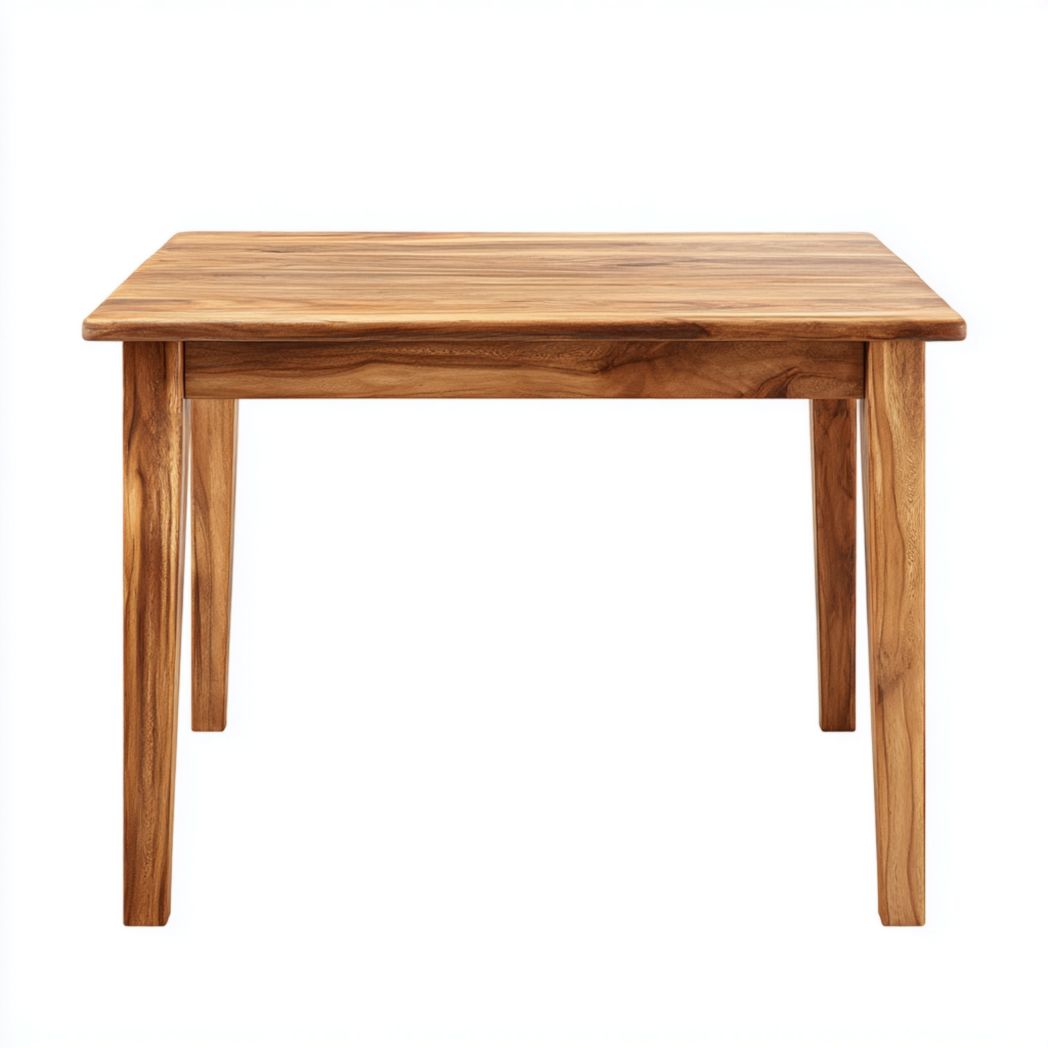 Tavolo quadrato in legno e metallo colore naturale e nero 120 x 75 x 75cm