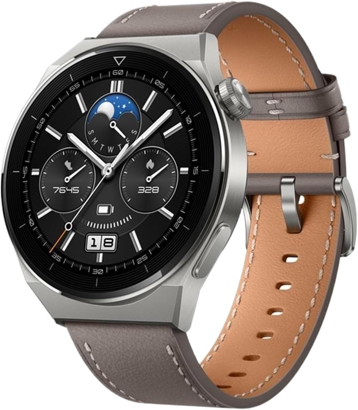 Smart Watch Watch Sports Smart Bluetooth Call Watch (Color : White Dermis 43mm)(White Ceramic 43mm)(Gray Dermis 46mm)